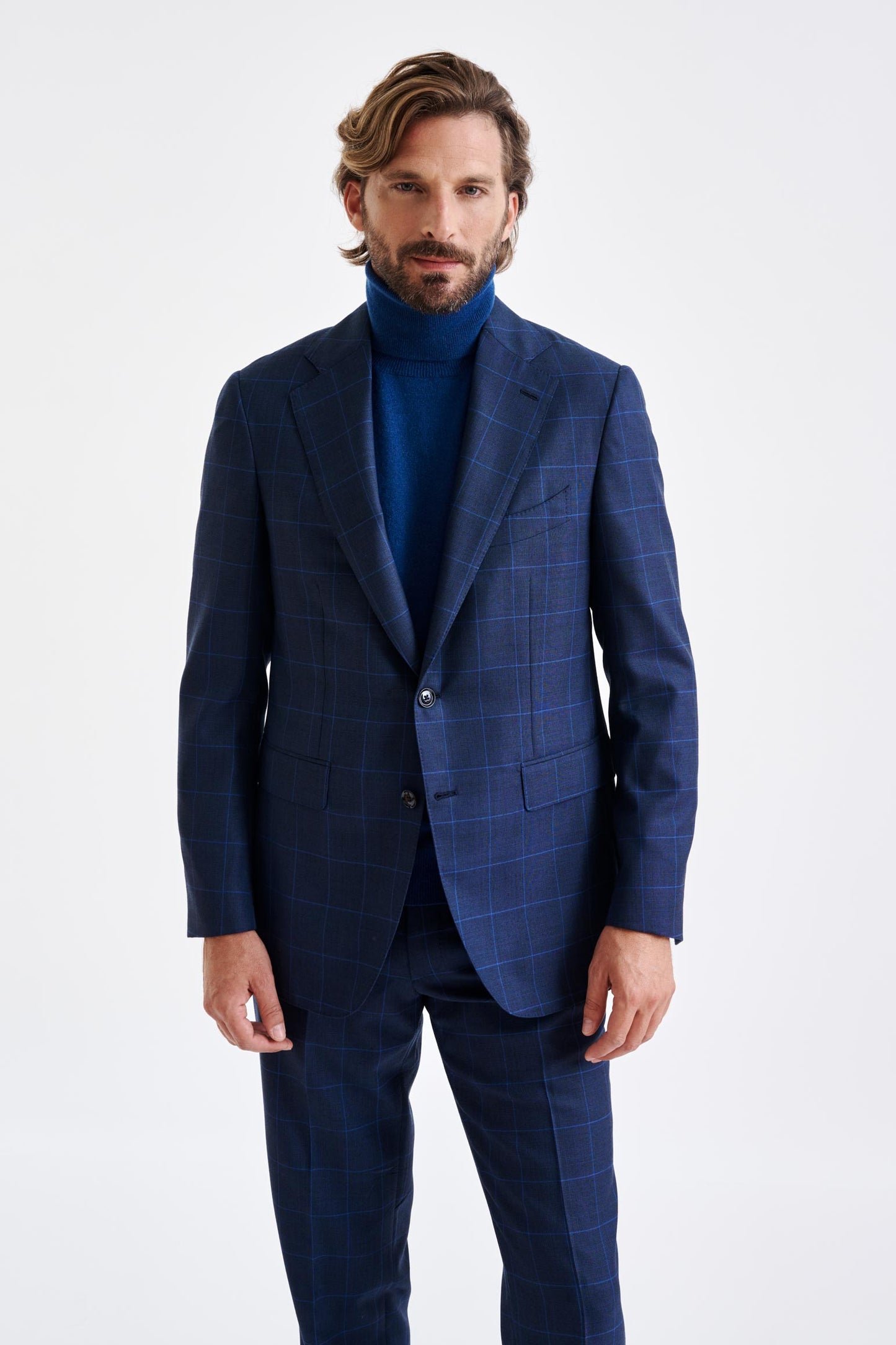 Medium Blue Wool Soho Suit Savile Row Classics - View 2