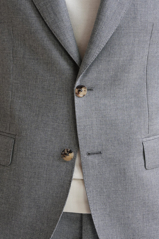 Grey Wool & Cotton Soho Suit Lifestyle - View Five