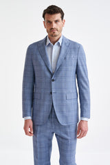 Mid Blue Wool Kenton Suit Lifestyle - View Two