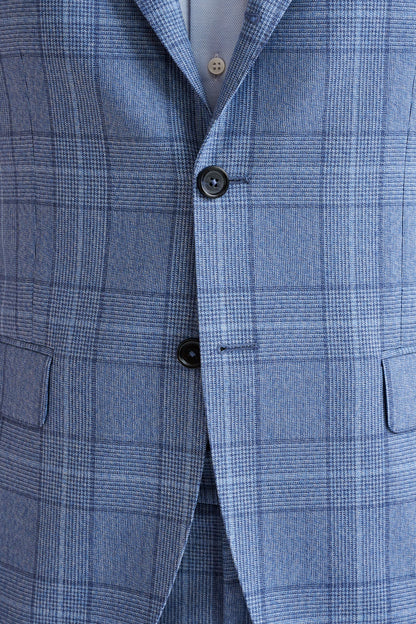 Mid Blue Wool Kenton Suit Lifestyle - View Three