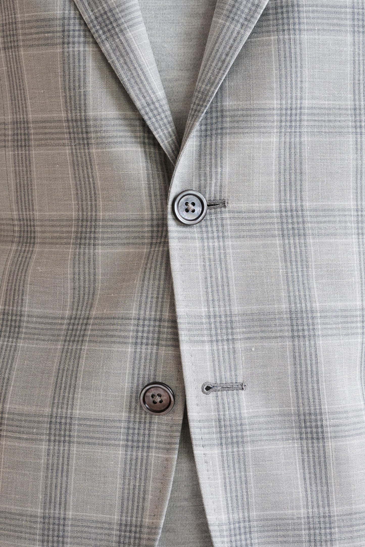 Grey & White Check Wool & Silk Kenton Suit Lifestyle