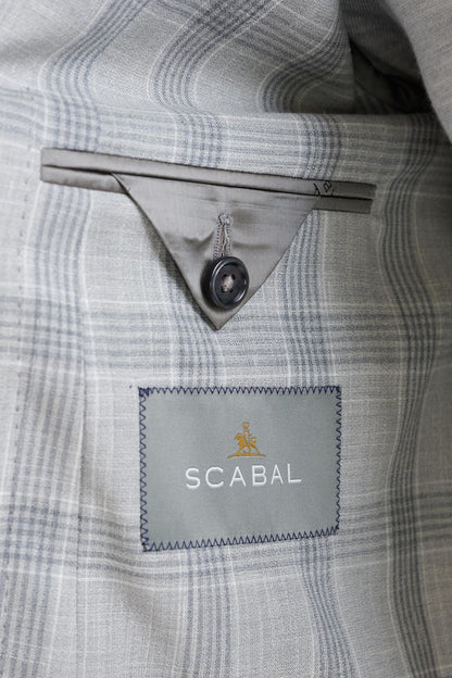 Grey & White Check Wool & Silk Kenton Suit Lifestyle - View Six