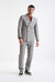 Grey Brown Check Wool & Cotton Silk Kenton Suit Lifestyle - View One