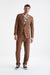 Brown Check Wool & Cotton Silk Kenton Suit Lifestyle - View One
