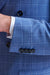 Check Blue Super 130's Wool Soho Suit Mosaic - View Six