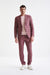 Check Pink Burgundy Super 130's Wool Soho Suit Mosaic - View One