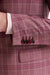 Check Pink Burgundy Super 130's Wool Soho Suit Mosaic - View Four