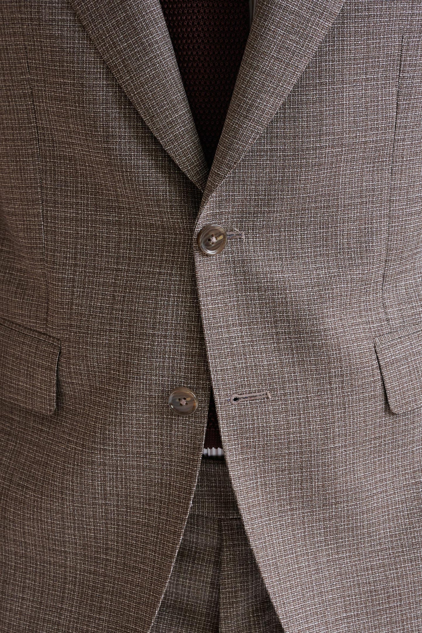 Brown White Wool Soho Suit Lifestyle