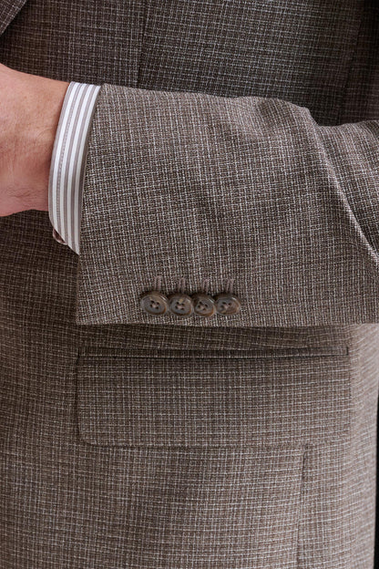 Brown White Wool Soho Suit Lifestyle - View Five