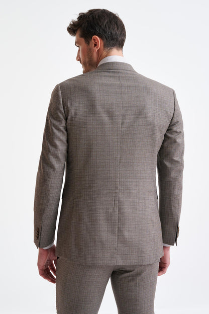 Brown White Wool Soho Suit Lifestyle - View Eight