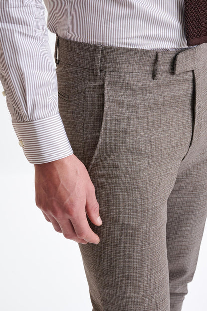 Brown White Wool Soho Suit Lifestyle - View Eleven