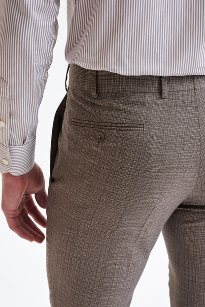 Brown White Wool Soho Suit Lifestyle - View Twelve