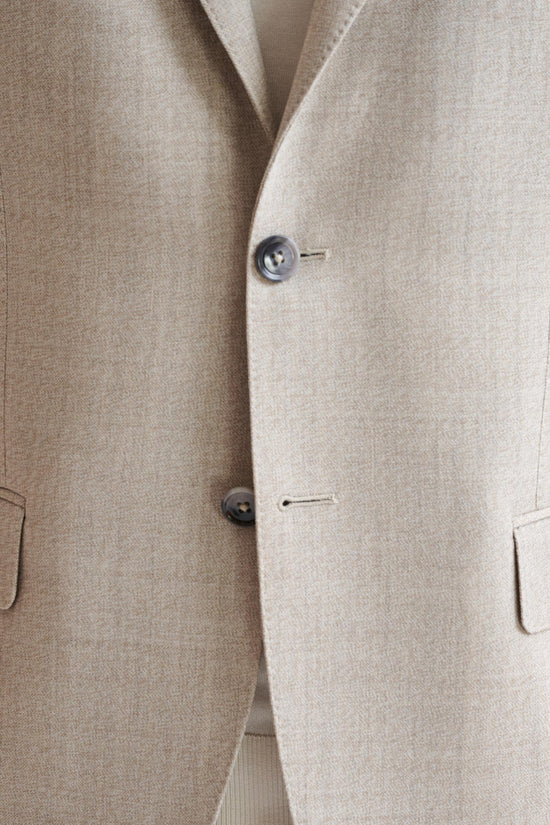 Beige Wool Kenton Suit Lifestyle - View Four