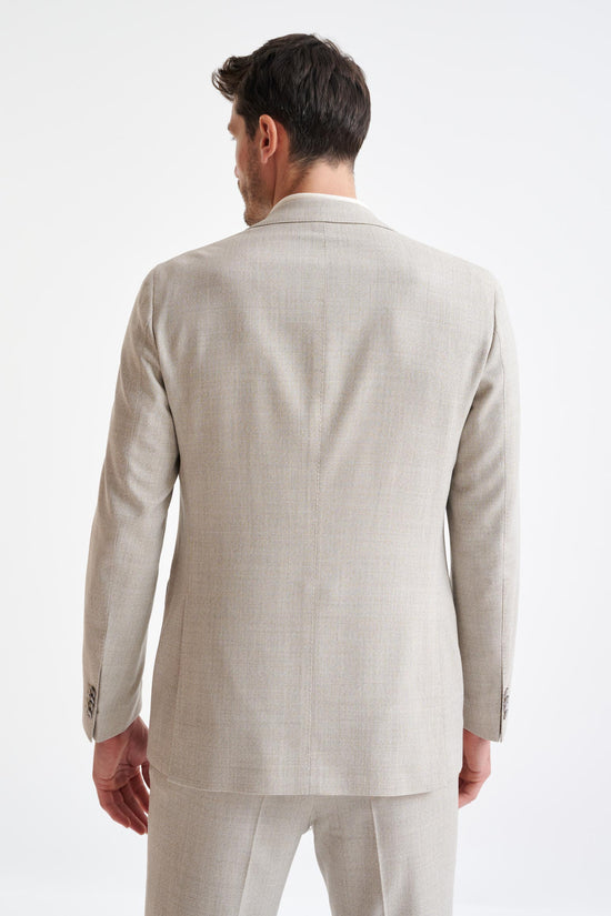 Beige Wool Kenton Suit Lifestyle - View Eight