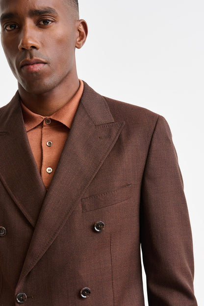 Medium Brown 100% Wool Super 130's Soho Suit Freestyle - Image 3
