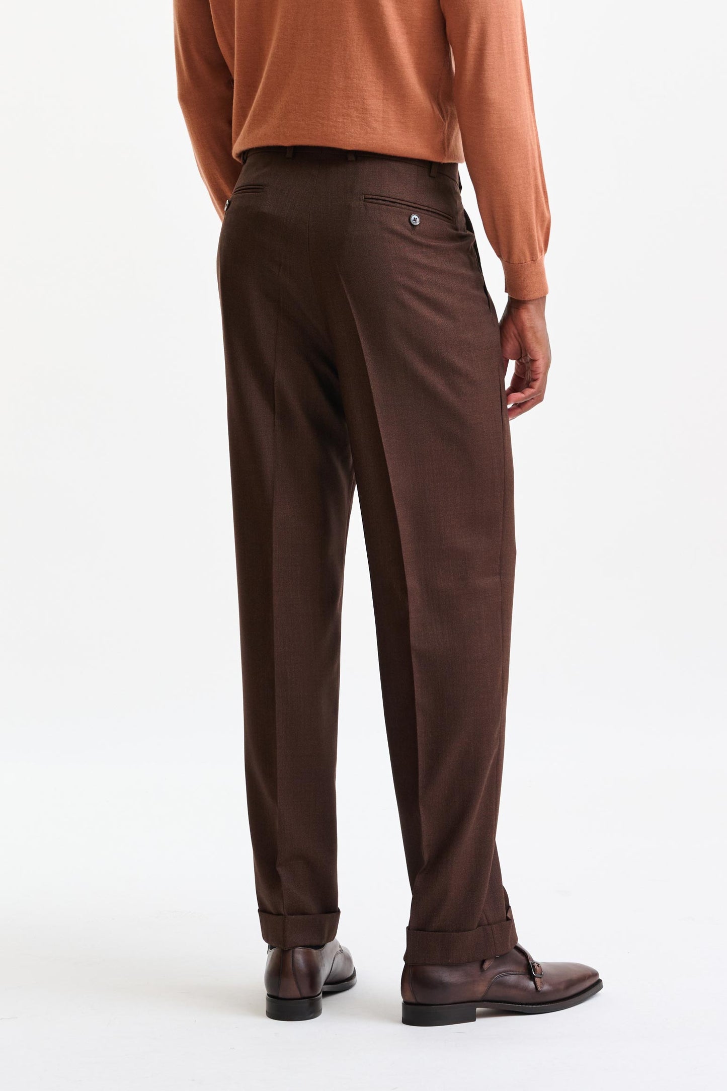 Medium Brown 100% Wool Super 130's Soho Suit Freestyle - Image 12