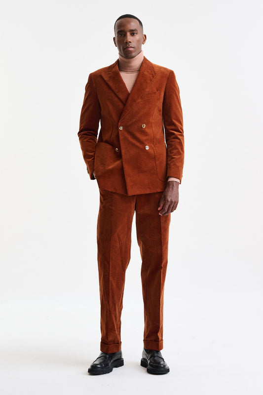 Orange Cotton Soho Suit Corduroy - Image 3