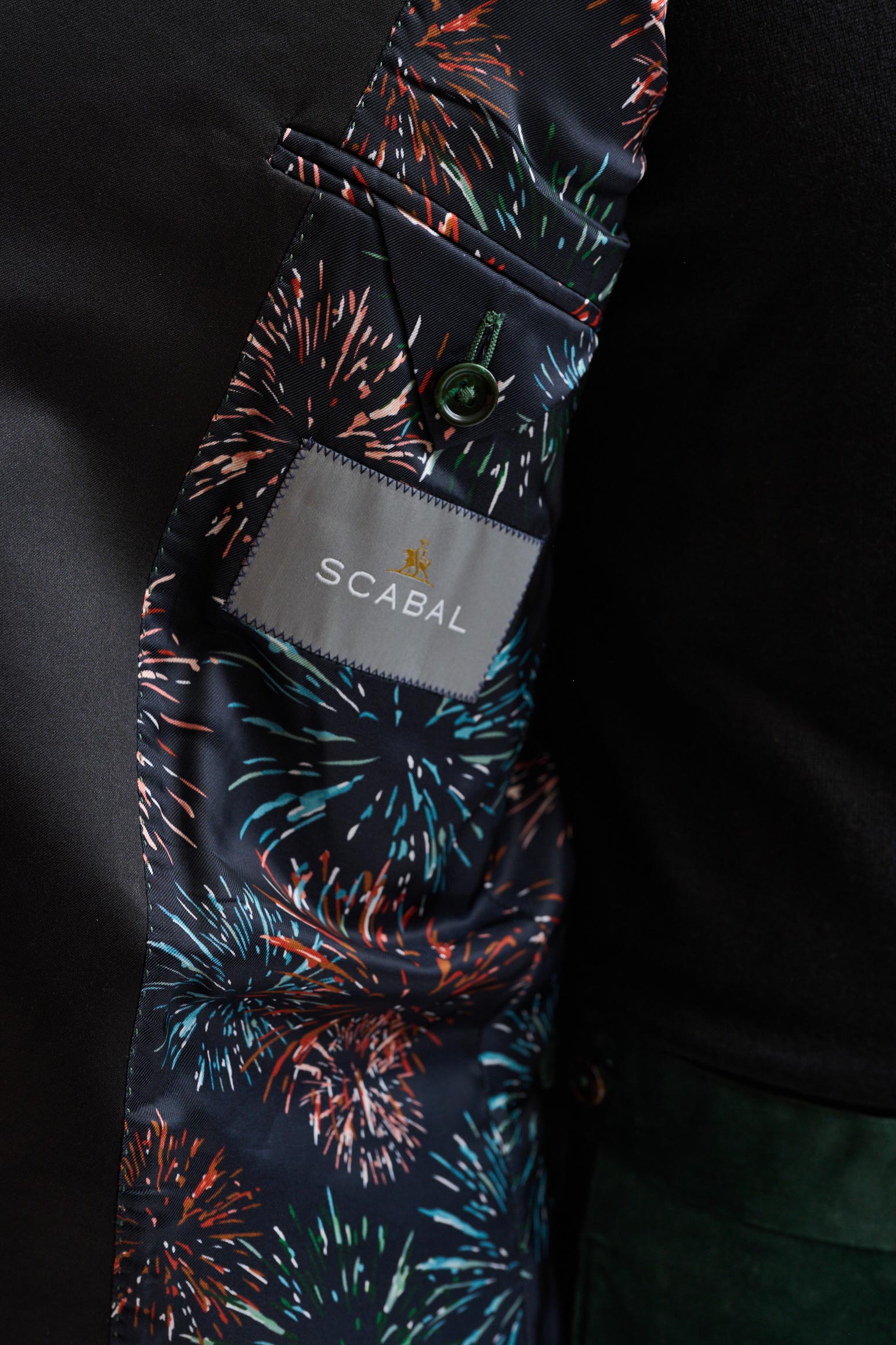 Medium Green 100% Cotton Soho Suit Fine Velvet - Image 7