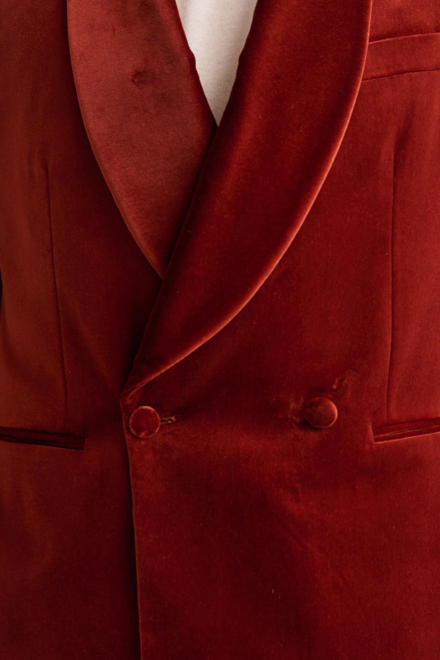 Rust Brown 100% Cotton Soho Tuxedo Fine Velvet - Image 5
