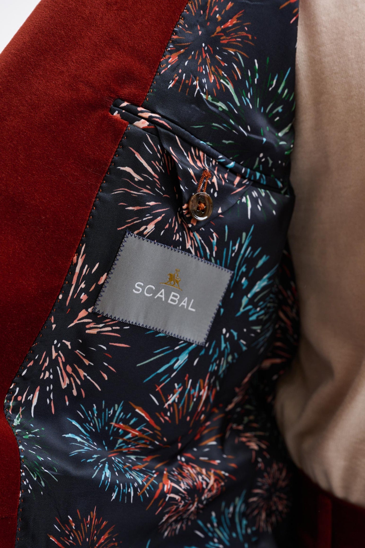 Rust Brown 100% Cotton Soho Tuxedo Fine Velvet - Image 6