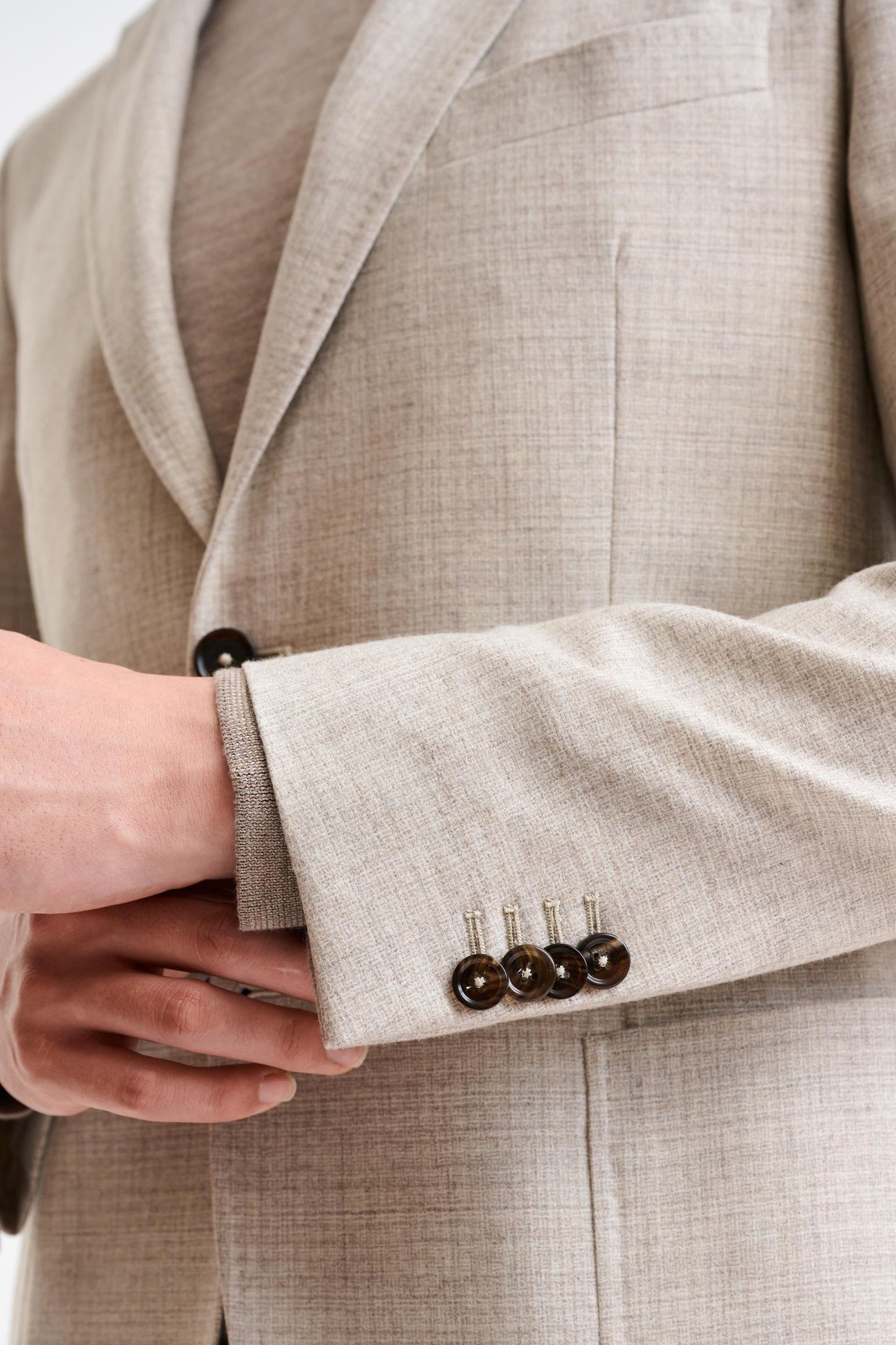 Light Beige 100% Wool Kenton Suit Freestyle - Image 4