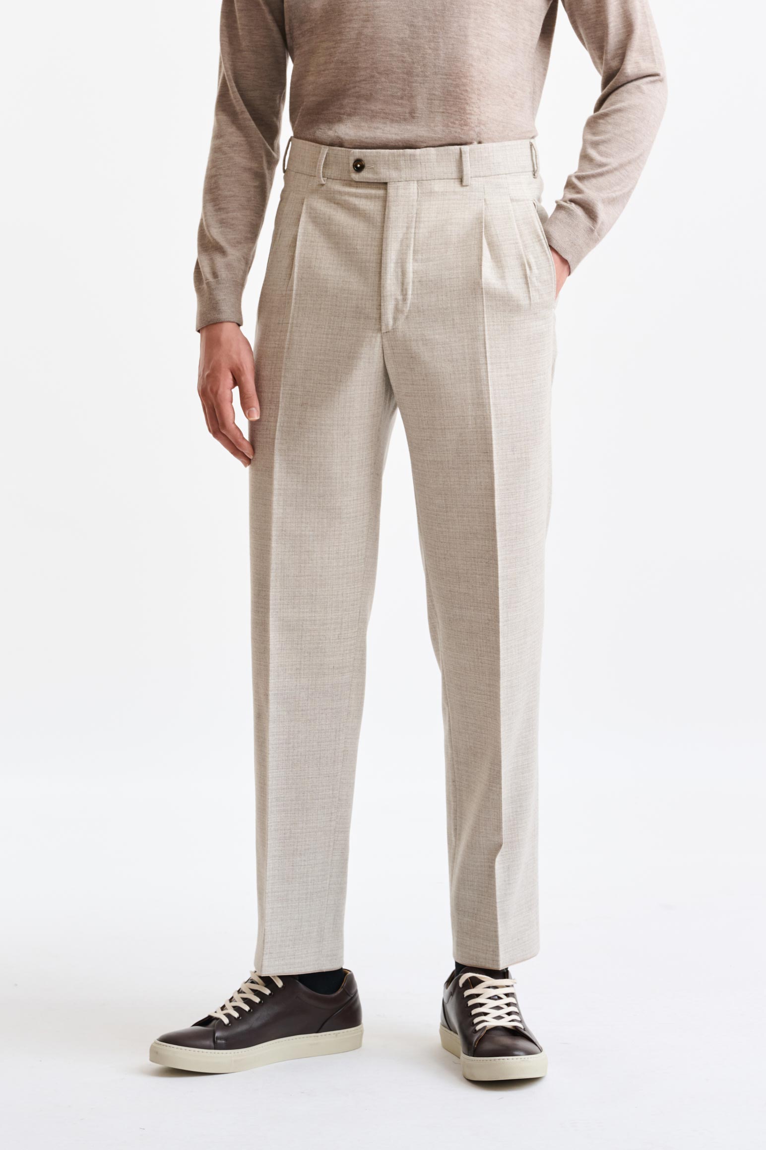 Light Beige 100% Wool Kenton Suit Freestyle - Image 8