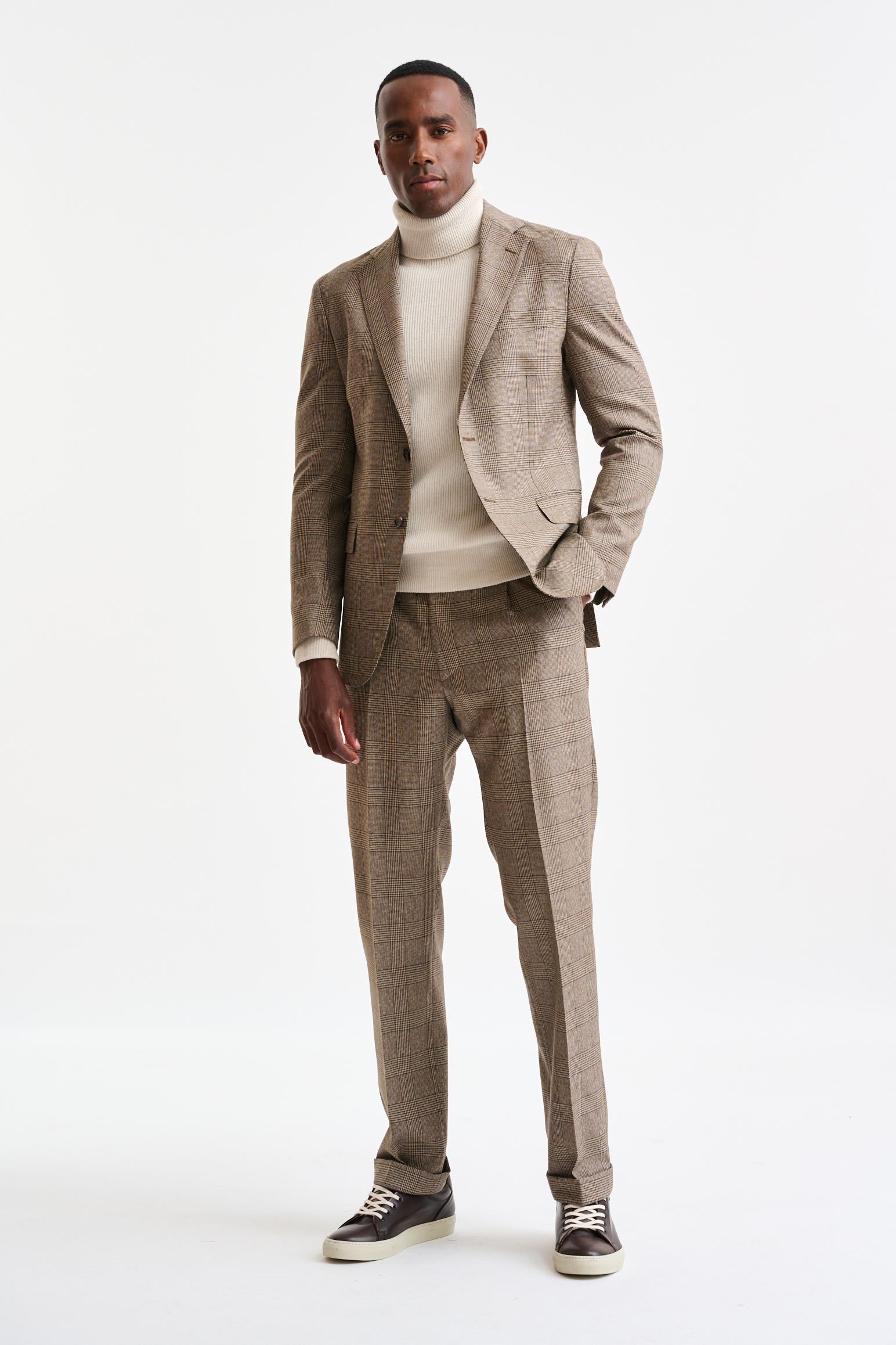 Medium Brown 100% Wool Kenton Suit Freestyle - Image 1