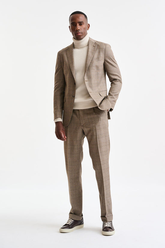 Medium Brown 100% Wool Kenton Suit Freestyle - Image 1