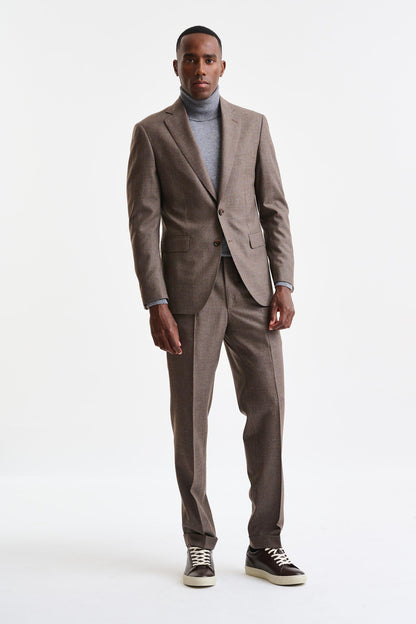 Medium Brown 100% Wool Soho Suit Freestyle - Image 1