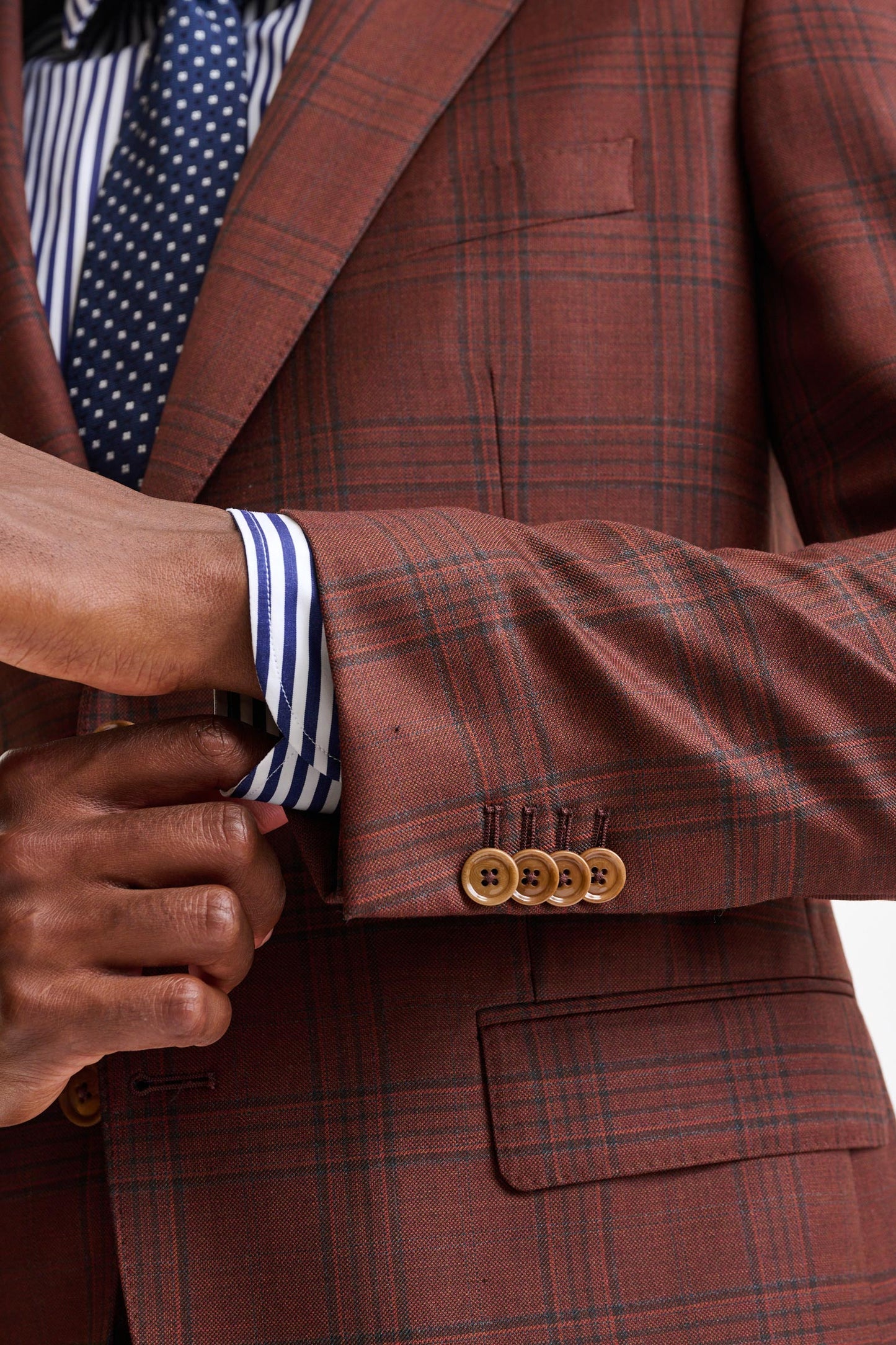 Mid-Brown 100% Wool Soho Suit Freestyle - Image 6