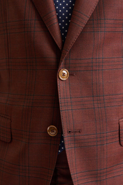 Mid-Brown 100% Wool Soho Suit Freestyle - Image 7