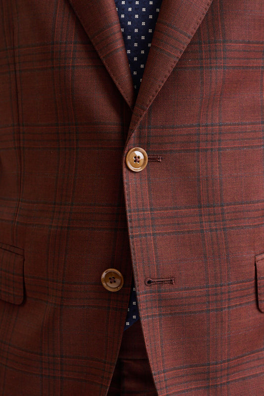 Mid-Brown 100% Wool Soho Suit Freestyle - Image 7