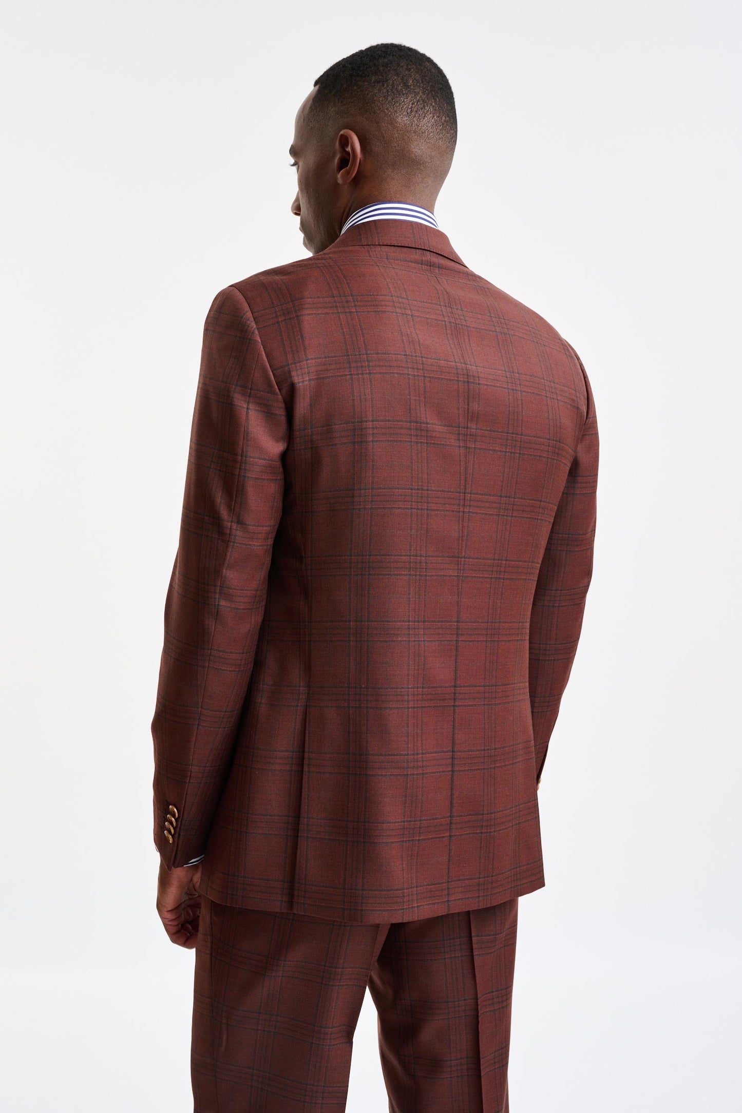 Mid-Brown 100% Wool Soho Suit Freestyle - Image 9