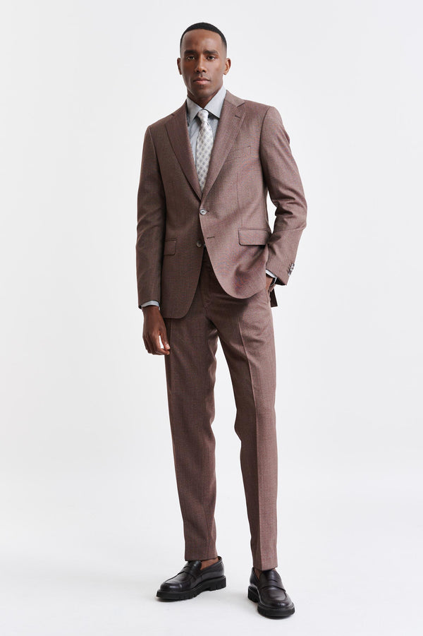 Dark Red 100% Wool Soho Suit Jazz