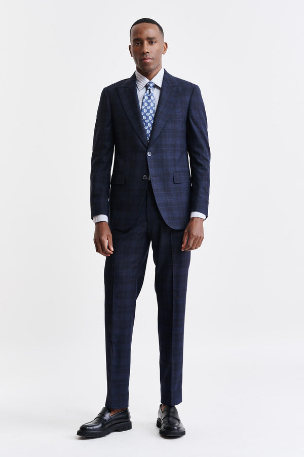 Dark Blue Wool & Cotton Soho Suit Riviera Trend