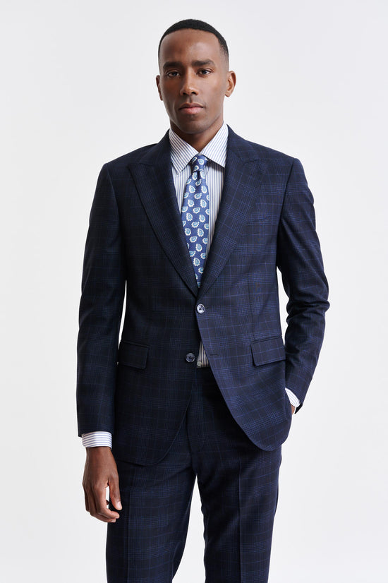 Dark Blue Wool & Cotton Soho Suit Riviera Trend