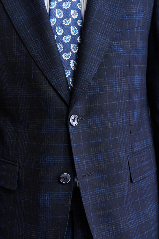 Dark Blue Wool & Cotton Soho Suit Riviera Trend