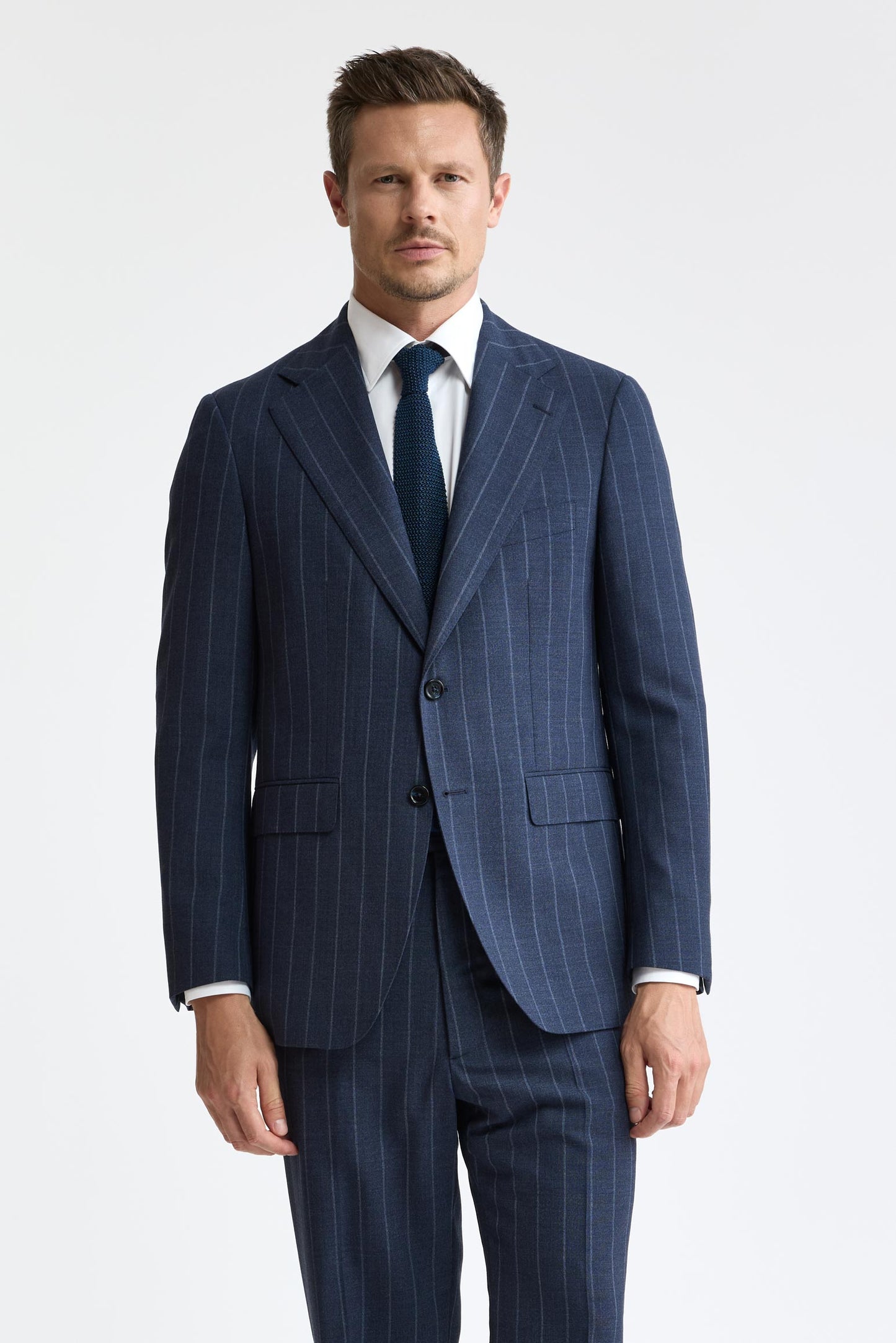 Dark Blue 100% Wool Soho Suit Freestyle