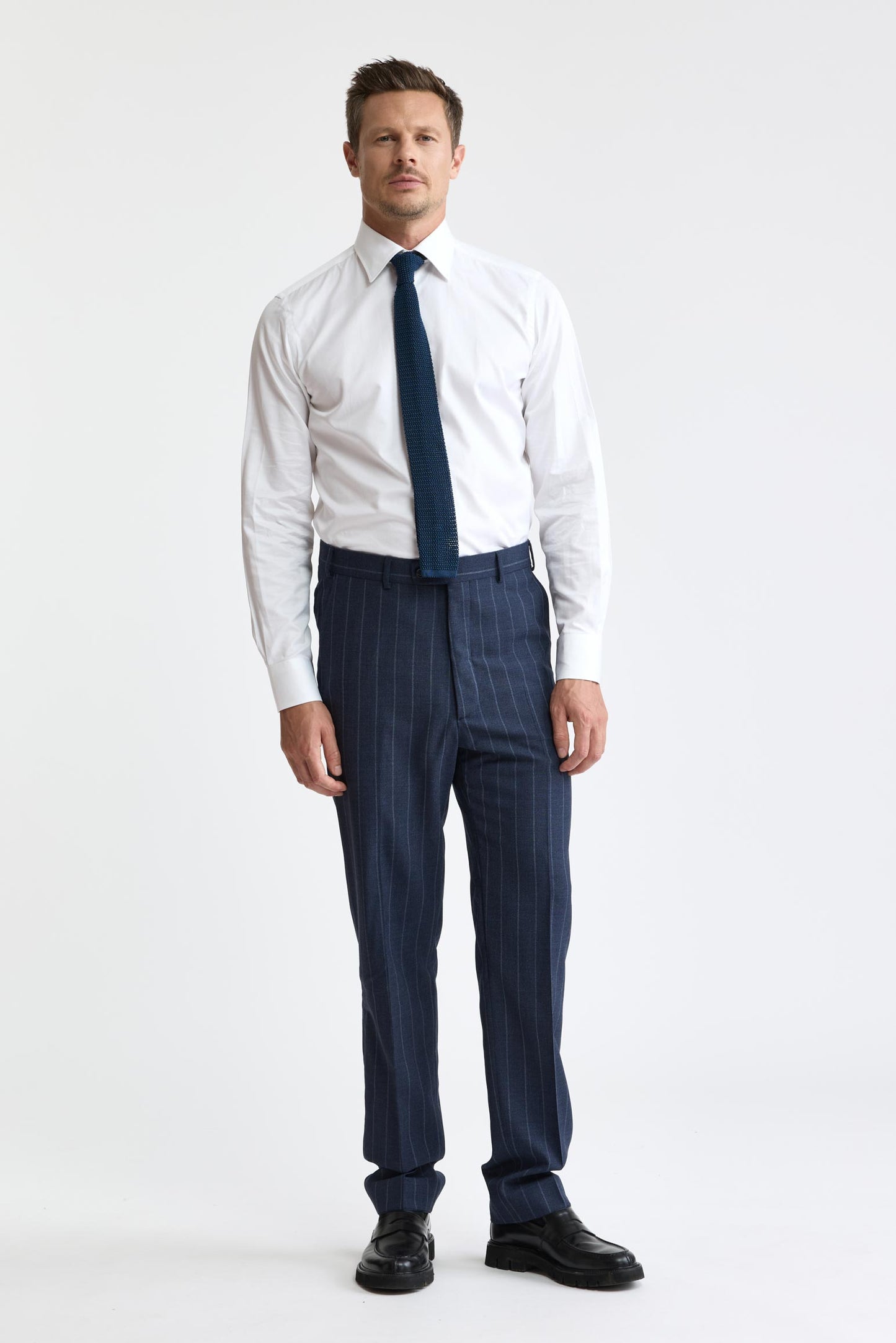 Dark Blue 100% Wool Soho Suit Freestyle