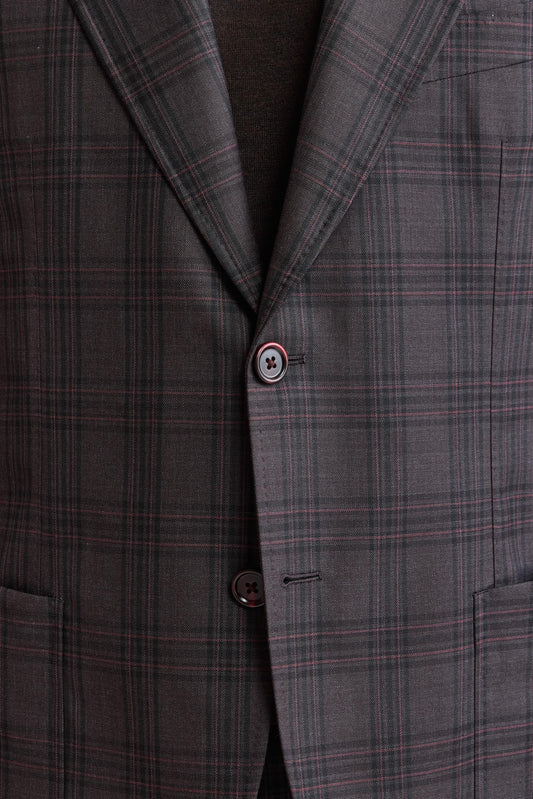 Veste Soho « Cascade » en laine 100 % Super 130's, marron foncé