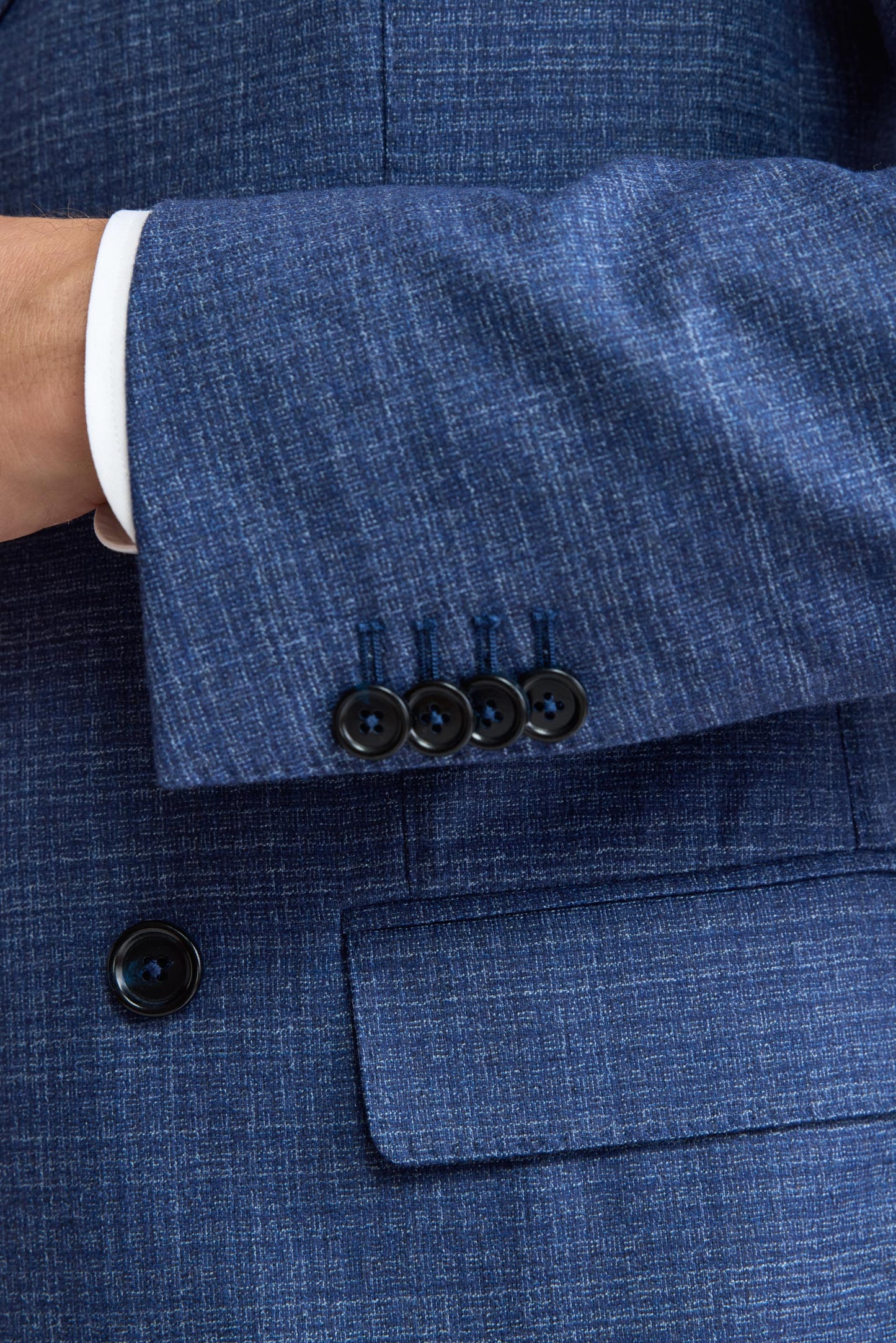 Medium Blue 100% Wool Kenton Suit Freestyle