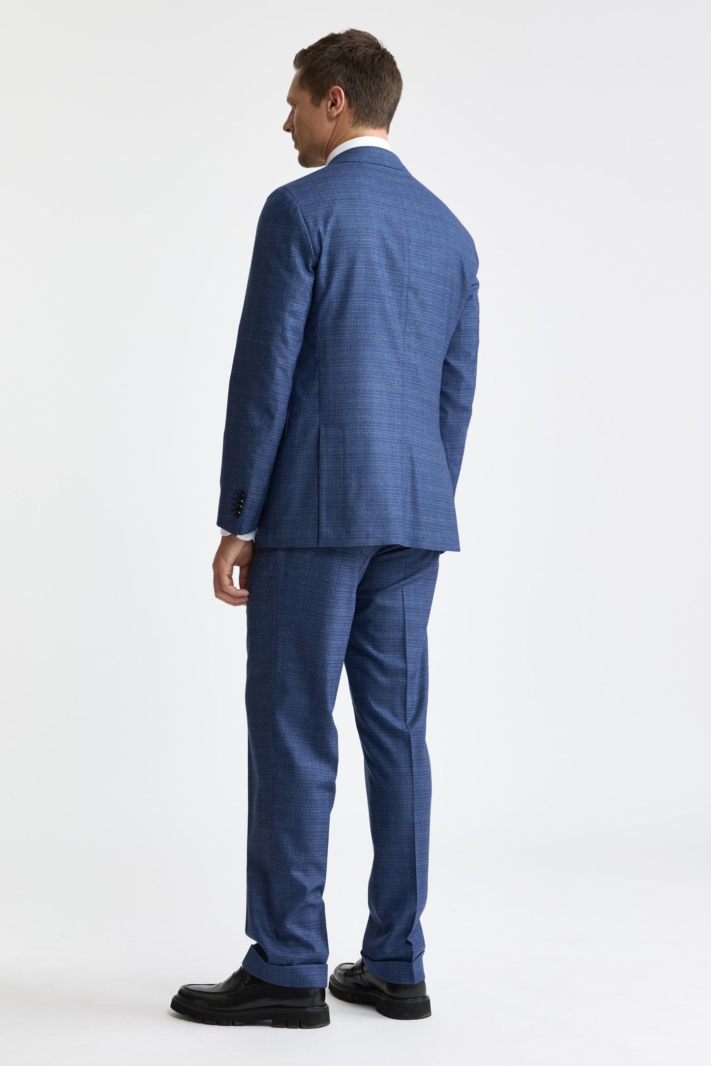 Medium Blue 100% Wool Kenton Suit Freestyle