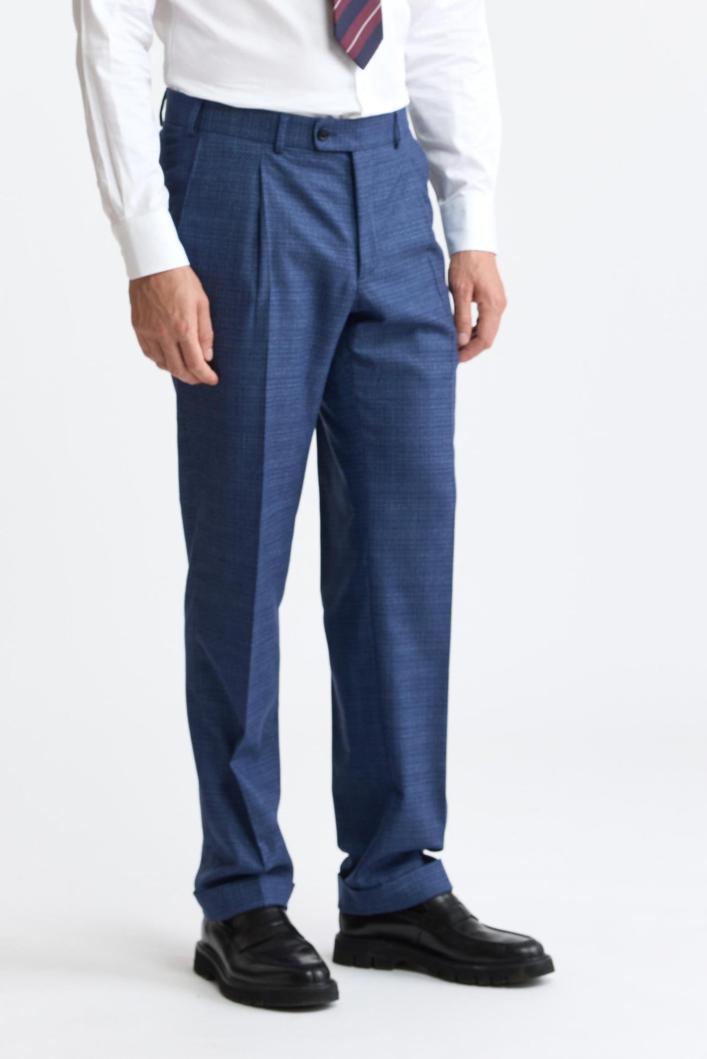 Medium Blue 100% Wool Kenton Suit Freestyle