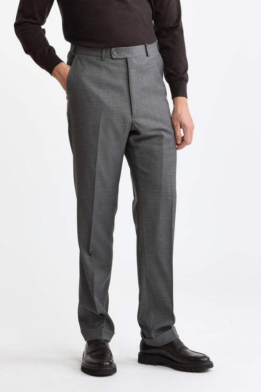 Dark Grey Wool Super 120's Signature Trousers Freestyle