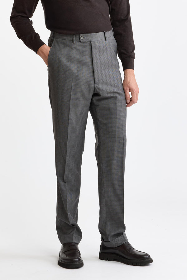 Dark Grey Wool Super 120's Signature Trousers Freestyle