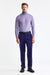 Dark Purple 100% Cotton Kenton Suit Fine Velvet