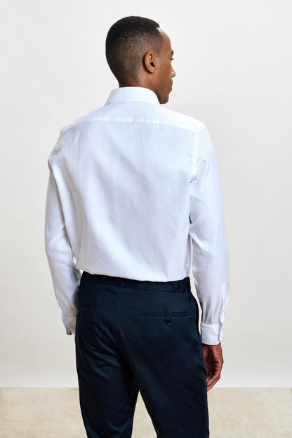 Formal Shirt Stripe herringbone White - View 5