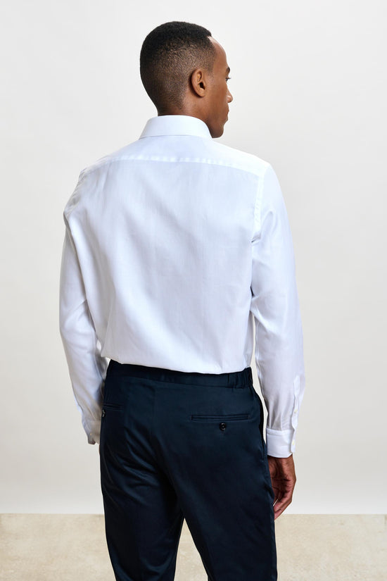 Formal Shirt Stripe herringbone White - View 5