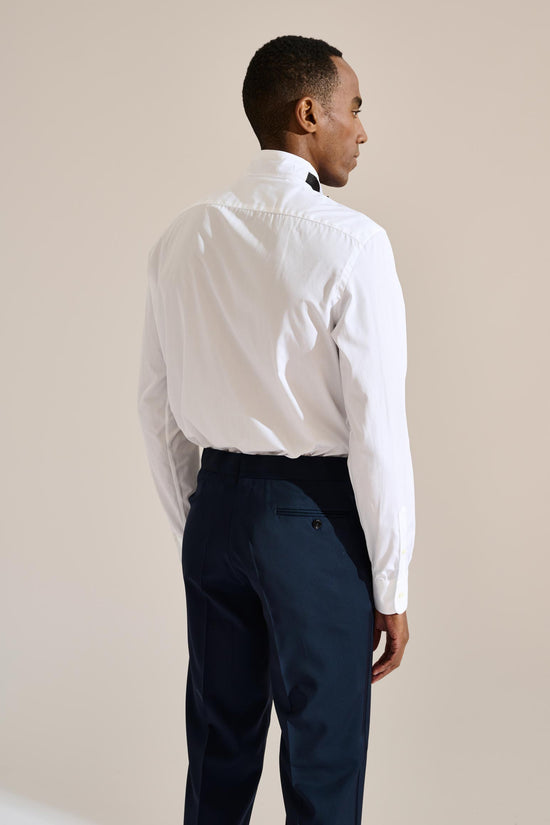 Formal Shirt Poplin Hidden Button White - View 5