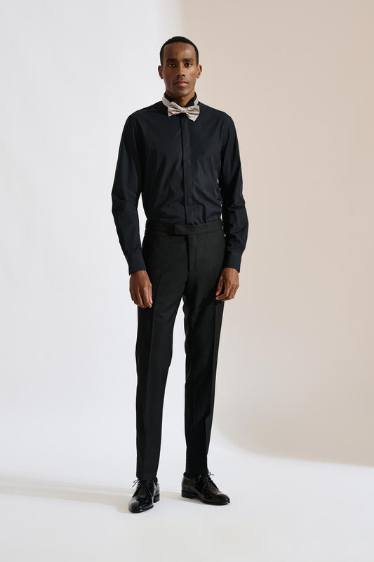 Formal Shirt Poplin Black - View 2